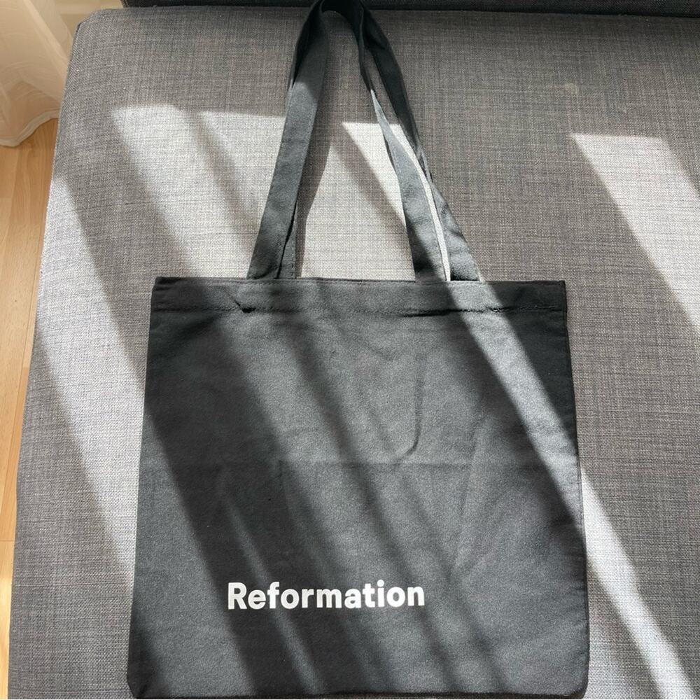 Reformation canvas tote bag OS black